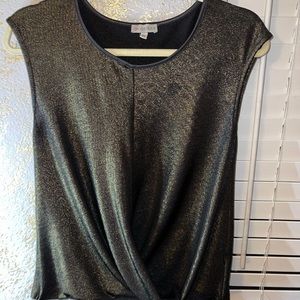 Guess ...beautiful gold and black blouse